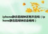 iphone静音后闹钟还有声音吗（iphone静音后闹钟还会响吗）