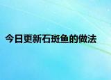 今日更新石斑鱼的做法