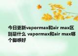 今日更新vapormax和air max区别是什么 vapormax和air max哪个脚感好