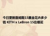 今日更新詹姆斯15黑金花卉多少钱 KITH x LeBron 15在哪买