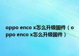oppo enco x怎么升级固件（oppo enco x怎么升级固件）