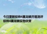 今日更新驭帅4黑龙鳞开箱测评 驭帅4黑龙鳞实物欣赏