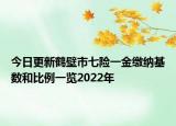 今日更新鹤壁市七险一金缴纳基数和比例一览2022年