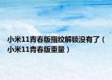 小米11青春版指纹解锁没有了（小米11青春版重量）