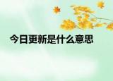 今日更新是什么意思