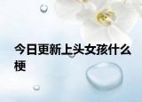 今日更新上头女孩什么梗