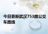今日更新武汉753路公交车路线