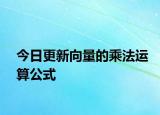 今日更新向量的乘法运算公式