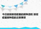 今日更新新冠疫苗的接种流程 新冠疫苗接种后的注意事项