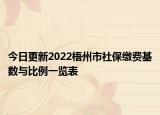 今日更新2022梧州市社保缴费基数与比例一览表
