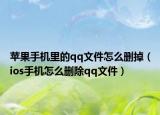 苹果手机里的qq文件怎么删掉（ios手机怎么删除qq文件）