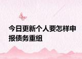 今日更新个人要怎样申报债务重组