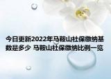 今日更新2022年马鞍山社保缴纳基数是多少 马鞍山社保缴纳比例一览