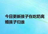 今日更新孩子在吃奶离婚孩子归谁