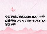 今日更新安德玛GORETEX户外登山鞋开箱 UA Fat Tire GORETEX深度分析