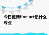 今日更新fine art是什么专业