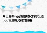 今日更新ugg雪地靴尺码怎么选 ugg雪地靴尺码对照表