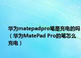 华为matepadpro笔是充电的吗（华为MatePad Pro的笔怎么充电）