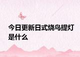 今日更新日式烧鸟提灯是什么