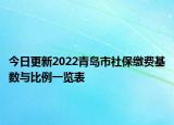 今日更新2022青岛市社保缴费基数与比例一览表