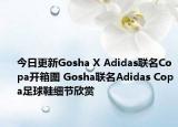 今日更新Gosha X Adidas联名Copa开箱图 Gosha联名Adidas Copa足球鞋细节欣赏