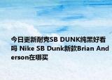 今日更新耐克SB DUNK纯黑好看吗 Nike SB Dunk新款Brian Anderson在哪买