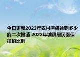今日更新2022年农村医保达到多少能二次报销 2022年城镇居民医保报销比例