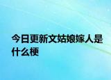 今日更新文姑娘嫁人是什么梗