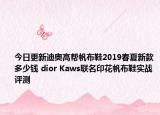 今日更新迪奥高帮帆布鞋2019春夏新款多少钱 dior Kaws联名印花帆布鞋实战评测