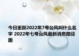 今日更新2022年7号台风叫什么名字 2022年七号台风最新消息路径图