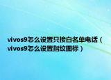 vivos9怎么设置只接白名单电话（vivos9怎么设置指纹图标）