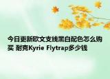 今日更新欧文支线黑白配色怎么购买 耐克Kyrie Flytrap多少钱