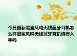 今日更新黑鲨凤鸣无线蓝牙耳机怎么样黑鲨凤鸣无线蓝牙耳机值得入手吗