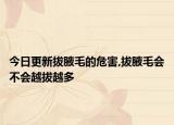 今日更新拔腋毛的危害,拔腋毛会不会越拔越多
