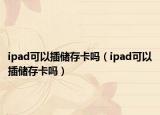 ipad可以插储存卡吗（ipad可以插储存卡吗）