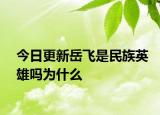 今日更新岳飞是民族英雄吗为什么