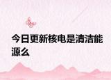 今日更新核电是清洁能源么