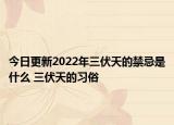 今日更新2022年三伏天的禁忌是什么 三伏天的习俗