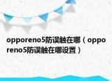 opporeno5防误触在哪（opporeno5防误触在哪设置）