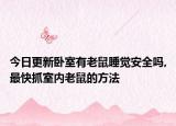 今日更新卧室有老鼠睡觉安全吗,最快抓室内老鼠的方法