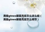 真我gtneo屏幕亮度怎么这么暗（真我gtneo屏幕亮度怎么调节）