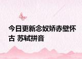 今日更新念奴娇赤壁怀古 苏轼拼音