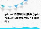 iphone11在哪下载软件（iphone11怎么在苹果手机上下载软件）