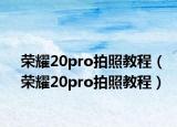 荣耀20pro拍照教程（荣耀20pro拍照教程）