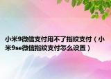小米9微信支付用不了指纹支付（小米9se微信指纹支付怎么设置）