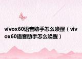 vivox60语音助手怎么唤醒（vivox60语音助手怎么唤醒）