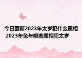 今日更新2023年太岁犯什么属相 2023年兔年哪些属相犯太岁