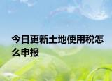 今日更新土地使用税怎么申报