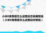小米8青春版怎么设置动态锁屏壁纸（小米8青春版怎么设置动态壁纸）