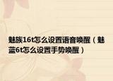 魅族16t怎么设置语音唤醒（魅蓝6t怎么设置手势唤醒）